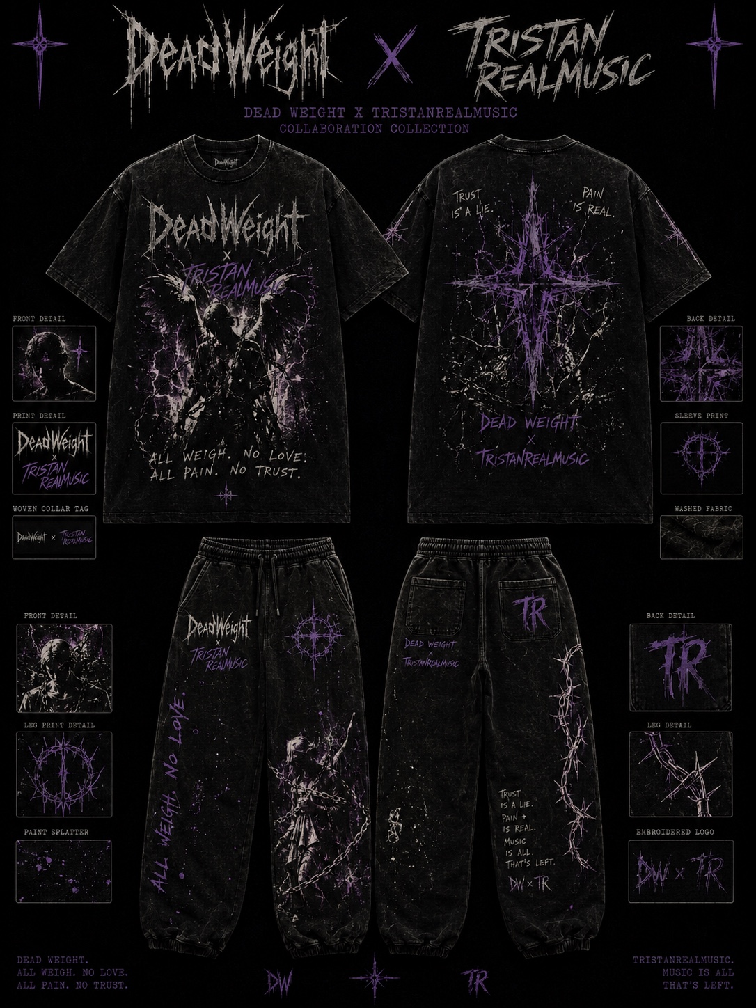 DeadWeight x TristanRealMusic clothing set concept